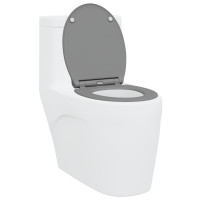 Produktbild för Toalettstol Grå 45,5 x 37,5 x 3,8 cm Duroplast