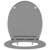 Produktbild för Toalettstol Grå 45,5 x 37,5 x 3,8 cm Duroplast