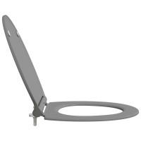 Produktbild för Toalettstol Grå 45,5 x 37,5 x 3,8 cm Duroplast