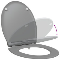 Produktbild för Toalettstol Grå 45,5 x 37,5 x 3,8 cm Duroplast