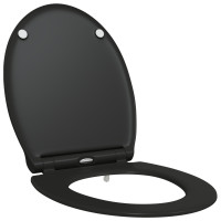 Produktbild för Toalettstol Svart 45,5 x 37,5 x 3,8 cm Duroplast