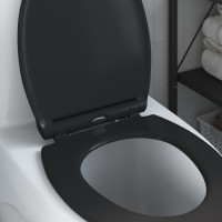Produktbild för Toalettstol Svart 45,5 x 37,5 x 3,8 cm Duroplast