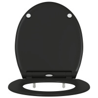 Produktbild för Toalettstol Svart 45,5 x 37,5 x 3,8 cm Duroplast