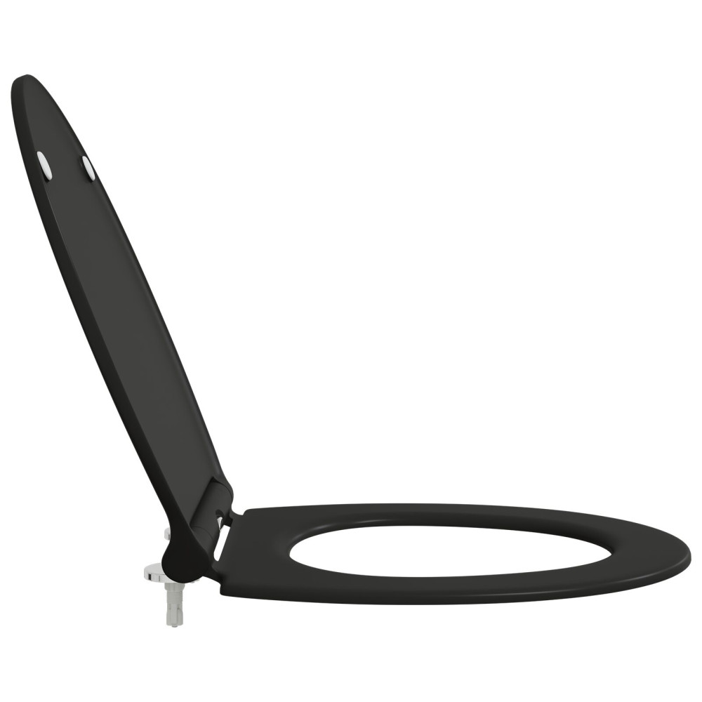 Produktbild för Toalettstol Svart 45,5 x 37,5 x 3,8 cm Duroplast