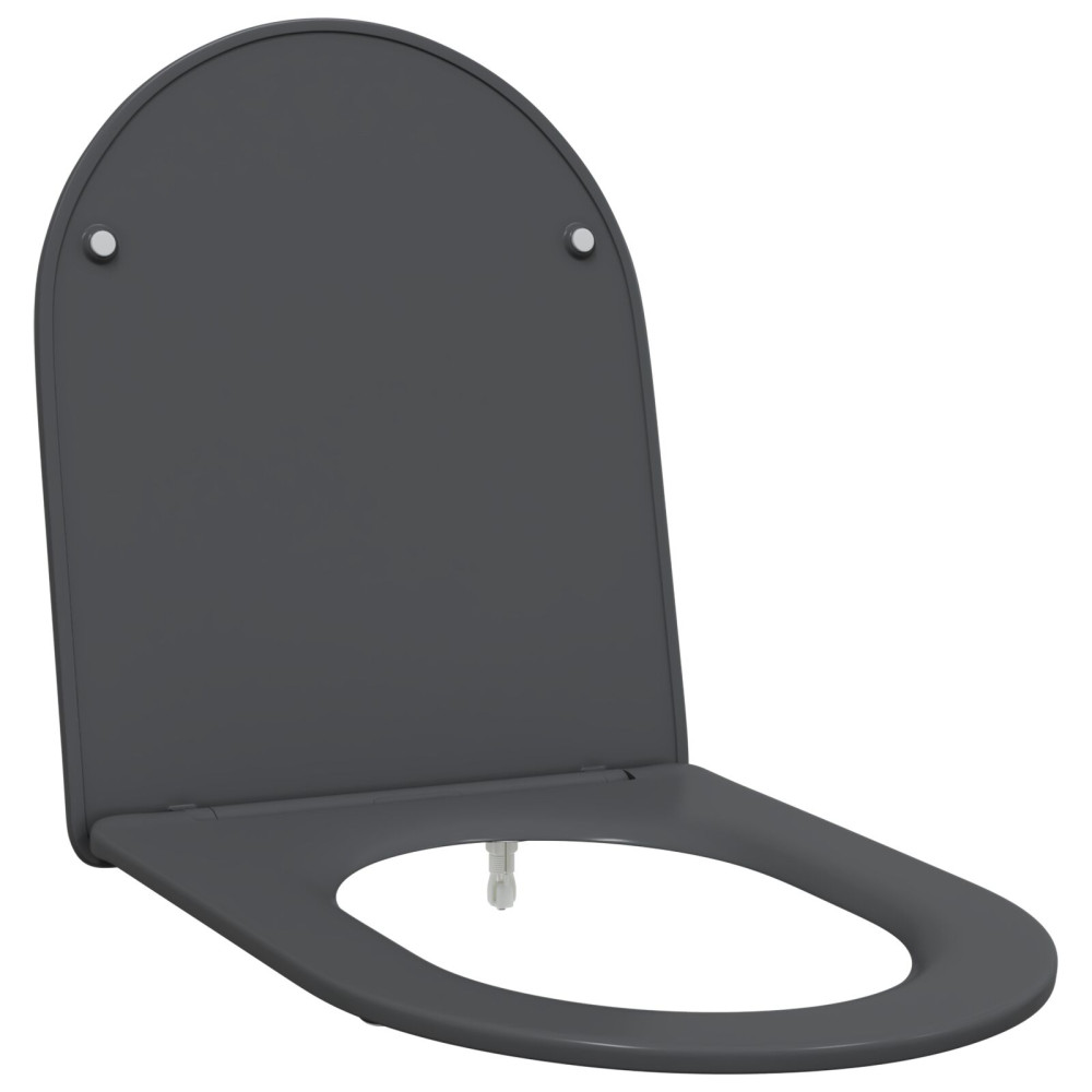Produktbild för Toalettstol Antracit 47 x 36 x 3,4 cm Duroplast