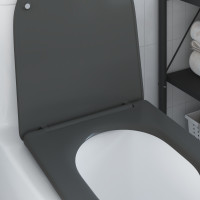 Produktbild för Toalettstol Antracit 47 x 36 x 3,4 cm Duroplast