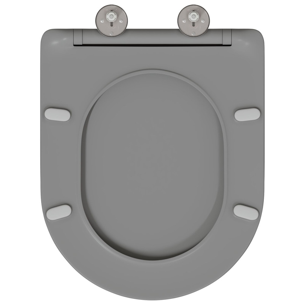 Produktbild för Toalettstol Grå 47 x 36 x 3,4 cm Duroplast