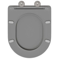 Produktbild för Toalettstol Grå 47 x 36 x 3,4 cm Duroplast