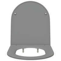 Produktbild för Toalettstol Grå 47 x 36 x 3,4 cm Duroplast
