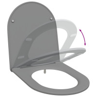 Produktbild för Toalettstol Grå 47 x 36 x 3,4 cm Duroplast
