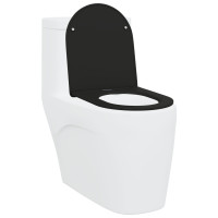 Produktbild för Toalettstol Svart 47 x 36 x 3,4 cm Duroplast