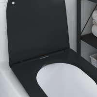 Produktbild för Toalettstol Svart 47 x 36 x 3,4 cm Duroplast