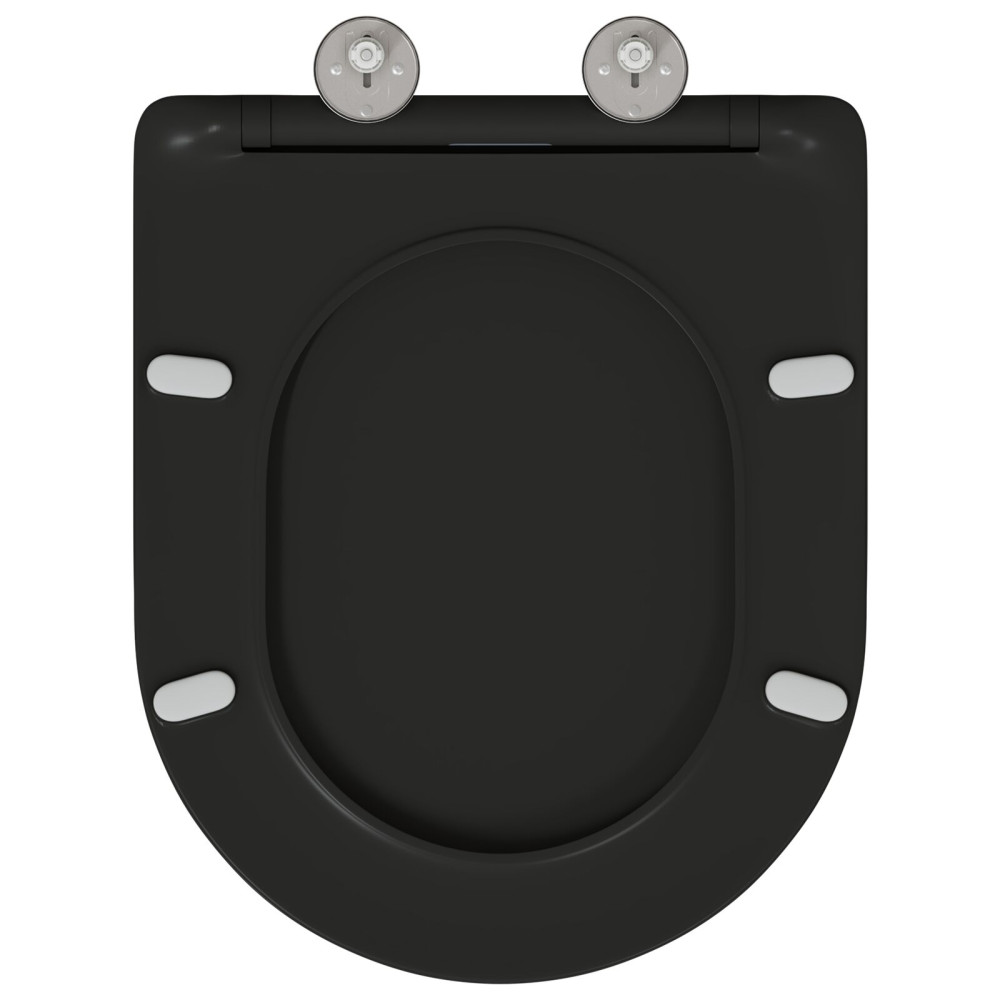 Produktbild för Toalettstol Svart 47 x 36 x 3,4 cm Duroplast