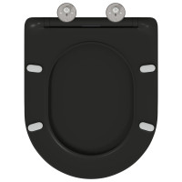 Produktbild för Toalettstol Svart 47 x 36 x 3,4 cm Duroplast