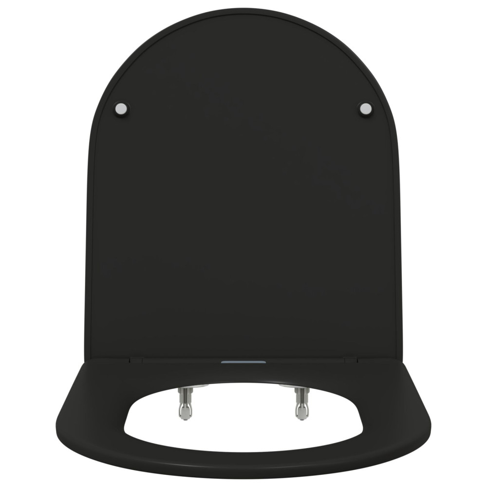 Produktbild för Toalettstol Svart 47 x 36 x 3,4 cm Duroplast