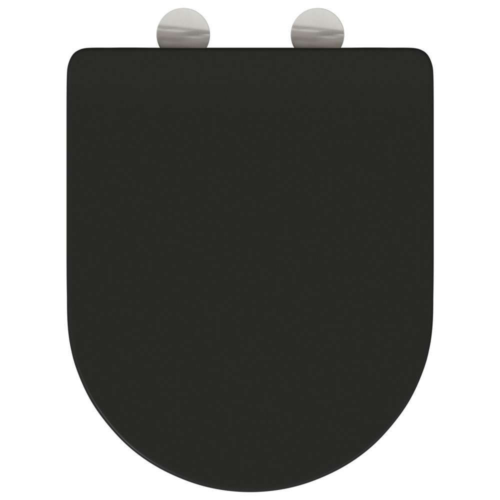 Produktbild för Toalettstol Svart 47 x 36 x 3,4 cm Duroplast