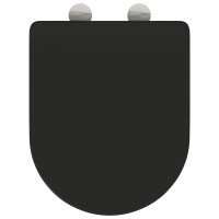 Produktbild för Toalettstol Svart 47 x 36 x 3,4 cm Duroplast
