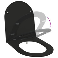 Produktbild för Toalettstol Svart 47 x 36 x 3,4 cm Duroplast