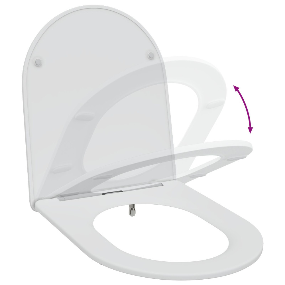Produktbild för Toalettstol Vit 47 x 36 x 3,4 cm Duroplast