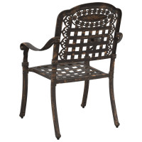 Produktbild för Trädgård Stol 2 pcs Brons 55 x 56,5 x 91cm Aluminium
