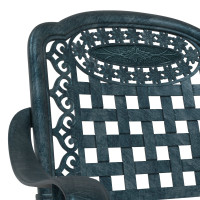 Produktbild för Trädgård Stol 2 pcs Grön 55 x 56,5 x 91cm Aluminium
