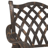 Produktbild för Trädgård Stol 2 pcs Brons 56 x 55 x 92,5 cm Aluminium