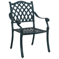 Produktbild för Trädgård Stol 2 pcs Grön 56 x 55 x 92,5 cm Aluminium