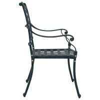 Produktbild för Trädgård Stol 2 pcs Grön 56 x 55 x 92,5 cm Aluminium