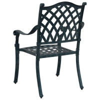 Produktbild för Trädgård Stol 2 pcs Grön 56 x 55 x 92,5 cm Aluminium