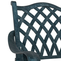 Produktbild för Trädgård Stol 2 pcs Grön 56 x 55 x 92,5 cm Aluminium
