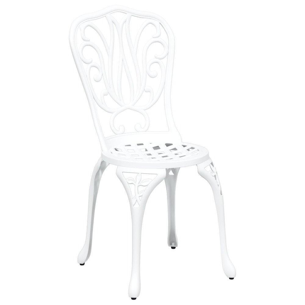 Produktbild för Trädgårds Bistro Set 3 pcs Vit Aluminium