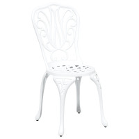 Produktbild för Trädgårds Bistro Set 3 pcs Vit Aluminium