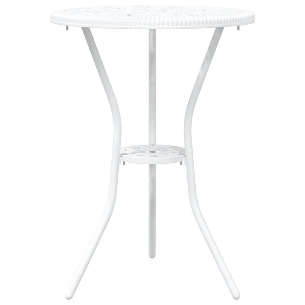 Produktbild för Trädgårds Bistro Set 3 pcs Vit Aluminium