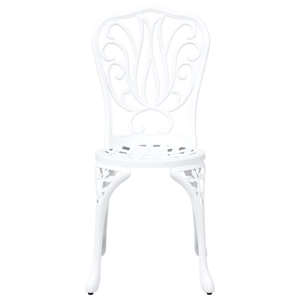 Produktbild för Trädgårds Bistro Set 3 pcs Vit Aluminium