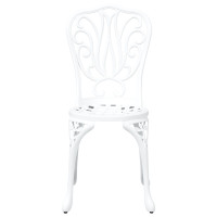 Produktbild för Trädgårds Bistro Set 3 pcs Vit Aluminium