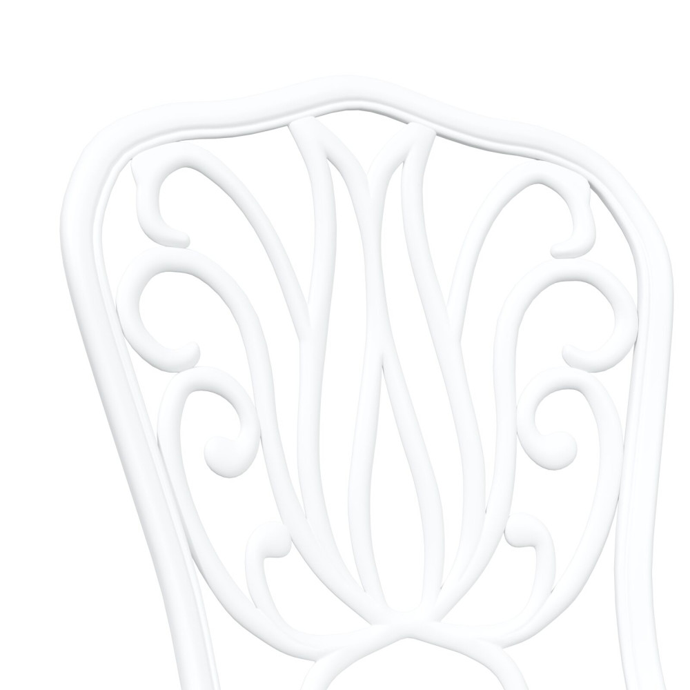 Produktbild för Trädgårds Bistro Set 3 pcs Vit Aluminium