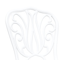 Produktbild för Trädgårds Bistro Set 3 pcs Vit Aluminium