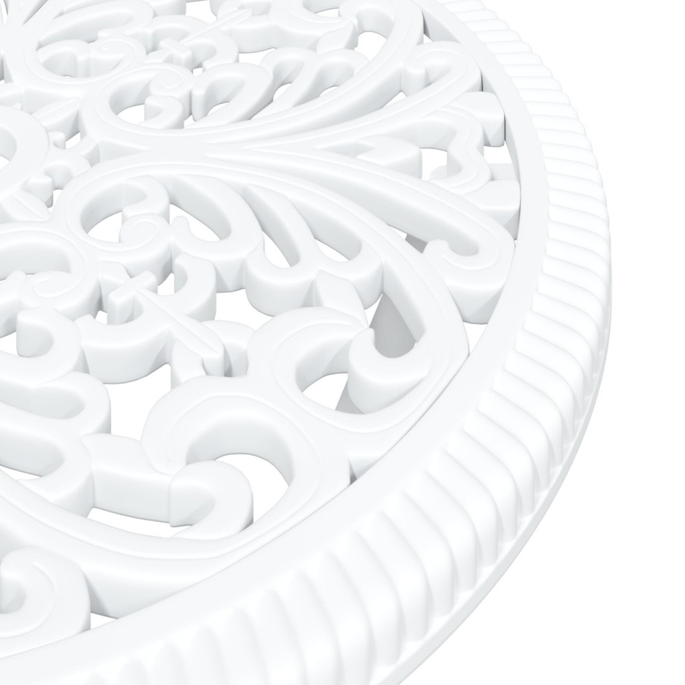 Produktbild för Trädgårds Bistro Set 3 pcs Vit Aluminium