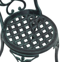 Produktbild för Trädgårds Bistro Set 3 pcs Grön Aluminium