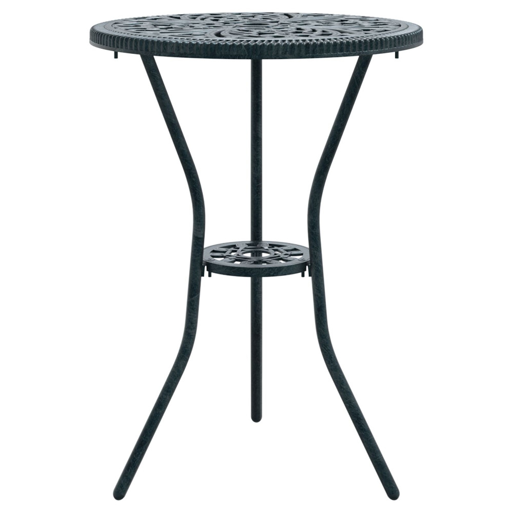 Produktbild för Trädgårds Bistro Set 3 pcs Grön Aluminium