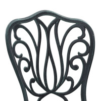 Produktbild för Trädgårds Bistro Set 3 pcs Grön Aluminium