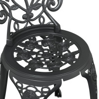 Produktbild för Trädgårds Bistro Set 3 pcs Svart Aluminium