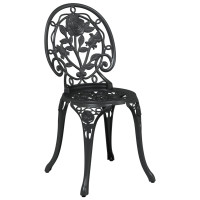 Produktbild för Trädgårds Bistro Set 3 pcs Svart Aluminium