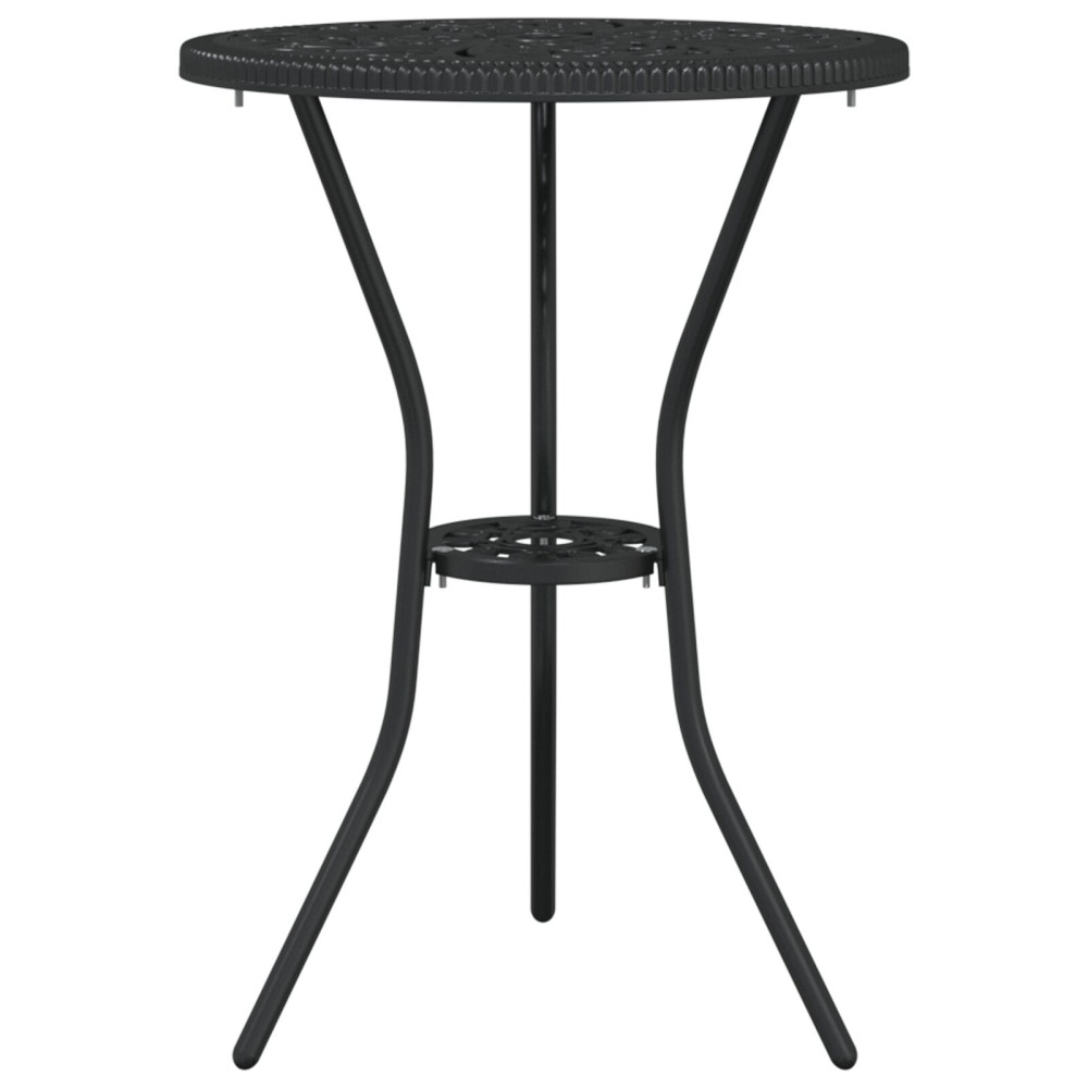 Produktbild för Trädgårds Bistro Set 3 pcs Svart Aluminium