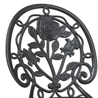 Produktbild för Trädgårds Bistro Set 3 pcs Svart Aluminium