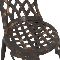 Produktbild för Trädgårds Bistro Set 3 pcs Brons Aluminium