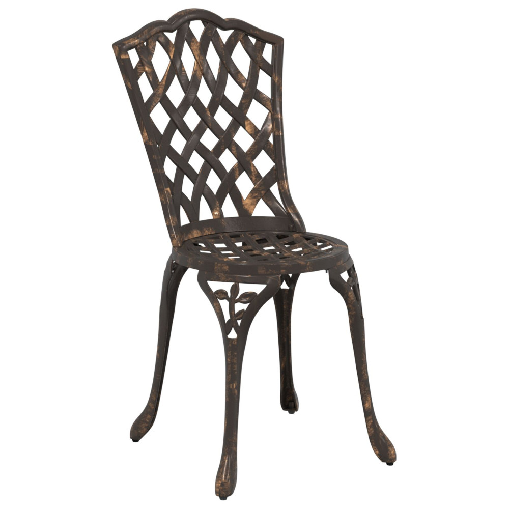 Produktbild för Trädgårds Bistro Set 3 pcs Brons Aluminium