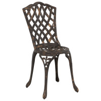 Produktbild för Trädgårds Bistro Set 3 pcs Brons Aluminium
