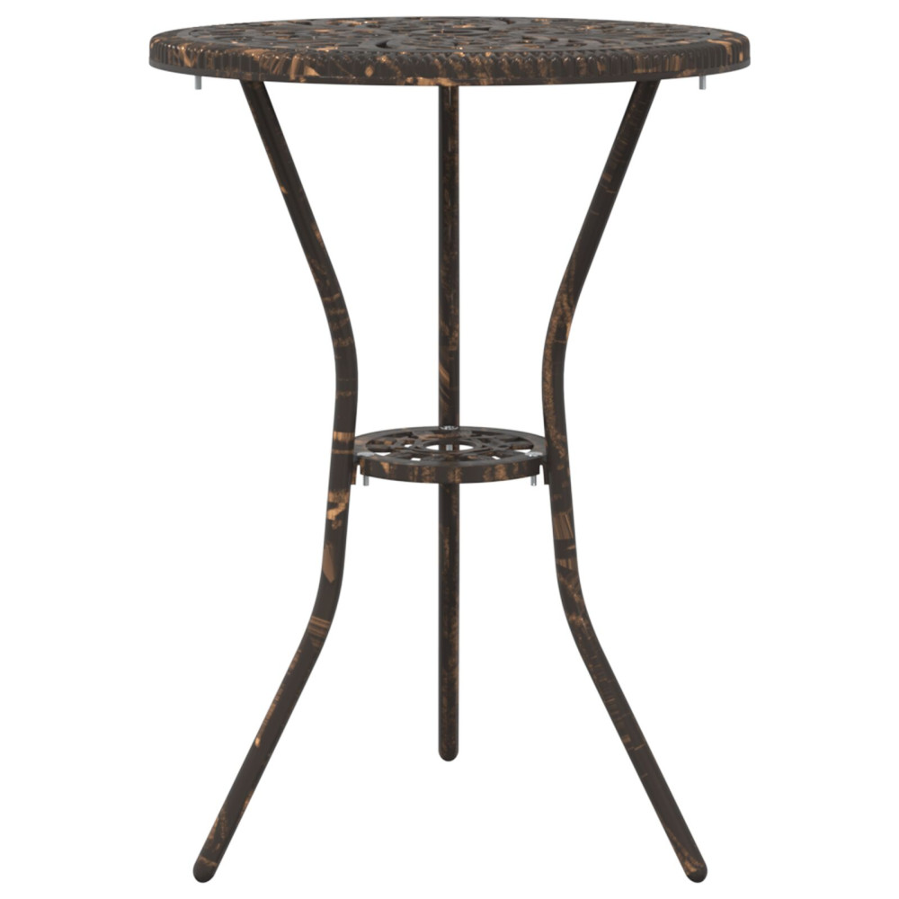 Produktbild för Trädgårds Bistro Set 3 pcs Brons Aluminium