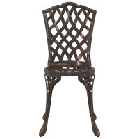 Produktbild för Trädgårds Bistro Set 3 pcs Brons Aluminium